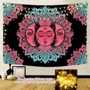 India Mandala Tapestry Wall Hanging Sun Moon Tarot Wall Tapestry Wall Carpet Psychedelic Tapiz Witchcraft Wall Cloth Tapestries AExp