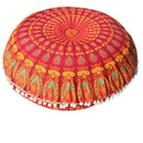 Indian Mandala Pillows Round Bohemian Home Cushion Pillowsham Cushion Pillowsham Throw Pillows Home Decor pillow-C-China-JadeMoghul Inc.