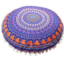 Indian Mandala Pillows Round Bohemian Home Cushion Pillowsham Cushion Pillowsham Throw Pillows Home Decor pillow-D-China-JadeMoghul Inc.