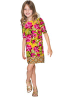 Indian Summer Grace Shift Floral Mother and Daughter Dress-Indian Summer-18M/2-Yellow/Pink-JadeMoghul Inc.