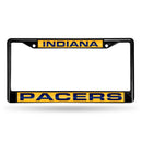 Honda License Plate Frame Indiana Pacers Black Laser Chrome Frame