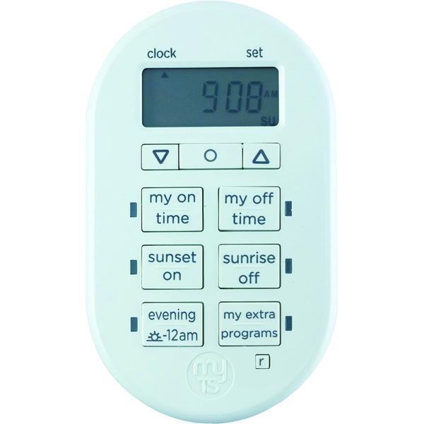 Indoor Plug-in 7-Day SunSmart(TM) Single-Ground Digital Timer-Security Sensors, Alarms & Accessories-JadeMoghul Inc.