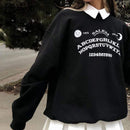 InsGoth Black Grunge Oversized Hoodies Gothic Harajuku Streetwear Chic Letter Print Hoodies Women Autumn Long Sleeve Hoodies AExp