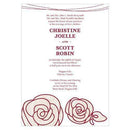Invitations & Stationery Essentials Rose Invitation Plum (Pack of 1) JM Weddings