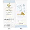 Invitations & Stationery Essentials Vintage Travel Boarding Pass Style Invitation With RSVP Daiquiri Green (Pack of 1) JM Weddings