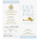 Invitations & Stationery Essentials Vintage Travel Boarding Pass Style Invitation With RSVP Daiquiri Green (Pack of 1) JM Weddings