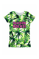 Island Life Customized NAME Zoe T-Shirt - Girls-Island Life-18M/2-White/Green-JadeMoghul Inc.