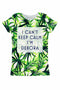 Island Life Customized NAME Zoe T-Shirt - Women-Island Life-XS-White/Green-JadeMoghul Inc.