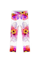Isle of Love Lucy Cute White Floral Printed Leggings - Girls-Isle of Love-18M/2-White/Pink-JadeMoghul Inc.