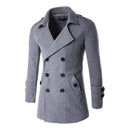 Jackets For Men -  Men's Wool Blend Double Breasted Slim Fit Coat AExp