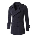 Jackets For Men -  Men's Wool Blend Double Breasted Slim Fit Coat AExp