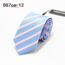 Jacquard Stripe Yellow Plaid Pink Skinny Ties for Men Wedding Tie Slim Men Luxury Tie Designers Fashion Kravat Neckwear Necktie-Pink-JadeMoghul Inc.