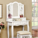 JANELLE Transitional Vanity, White-Bedroom & Makeup Vanities-White-Solid Wood & Others-JadeMoghul Inc.
