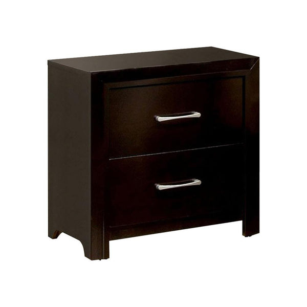 Janine Transitional Night Stand In Espresso Finish-Nightstands and Bedside Tables-Espresso-Wood-JadeMoghul Inc.