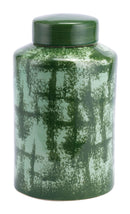 Jars Vintage Cookie Jars - 9.4" x 9.4" x 16.1" Green, Ceramic, Small Temple Jar HomeRoots