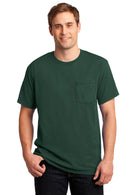 JERZEES - Dri-Power Active 50/50 Cotton/Poly Pocket T-Shirt. 29MP-T-Shirts-Forest Green-S-JadeMoghul Inc.