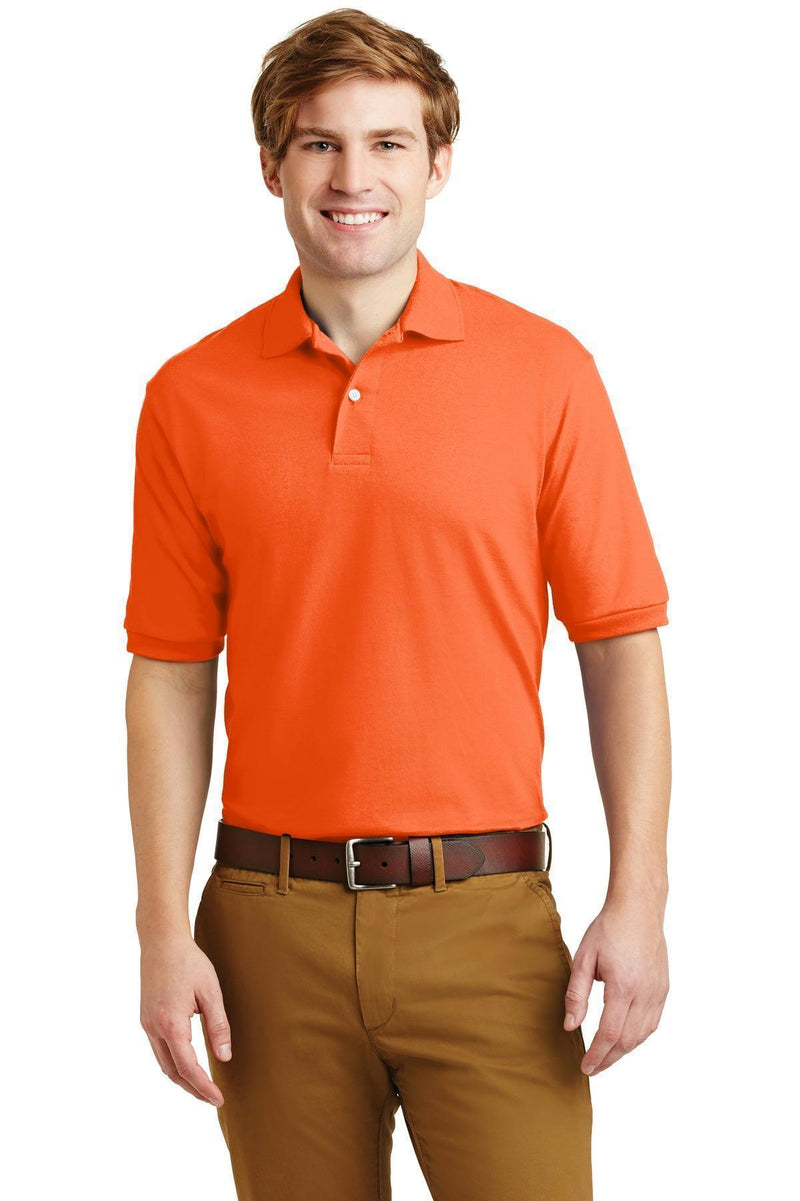 JERZEES - SpotShield 5.6-Ounce Jersey Knit Sport Shirt. 437M-Polos/knits-Safety Orange-4XL-JadeMoghul Inc.