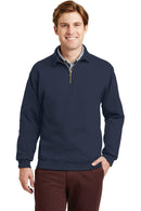 JERZEES SUPER SWEATS NuBlend- 1/4-Zip Sweatshirt with Cadet Collar. 4528M-Sweatshirts/Fleece-Navy-2XL-JadeMoghul Inc.