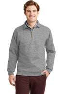 JERZEES SUPER SWEATS NuBlend- 1/4-Zip Sweatshirt with Cadet Collar. 4528M-Sweatshirts/Fleece-Oxford-3XL-JadeMoghul Inc.