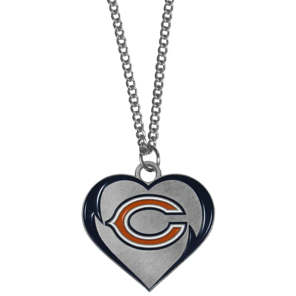 Chicago Bears Heart Necklace