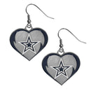 Dallas Cowboys Heart Dangle Earrings For Men