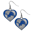 Detroit Lions Heart Dangle Earrings For Men