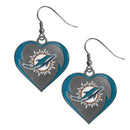 Miami Dolphins Heart Dangle Earrings For Men