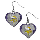 Minnesota Vikings Heart Dangle Earrings For Men