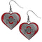 Ohio State Buckeyes Heart Dangle Earrings
