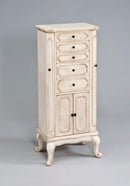 Jewelry Armoires Vintage Jewelry Armoire, Antiqued White Benzara