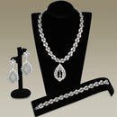 Jewelry Sets Body Jewelry 3W933 Rhodium Brass Jewelry Sets with AAA Grade CZ Alamode Fashion Jewelry Outlet
