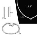 Jewelry Sets Body Jewelry 3W938 Rhodium Brass Jewelry Sets with AAA Grade CZ Alamode Fashion Jewelry Outlet