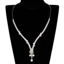 Jewelry Sets Body Jewelry 3W939 Rhodium Brass Jewelry Sets with AAA Grade CZ Alamode Fashion Jewelry Outlet