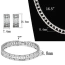 Jewelry Sets Body Jewelry 3W944 Rhodium Brass Jewelry Sets with AAA Grade CZ Alamode Fashion Jewelry Outlet