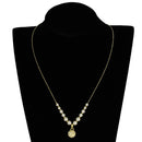 Jewelry Sets Body Jewelry 3W947 Gold Brass Jewelry Sets with Synthetic in White Alamode Fashion Jewelry Outlet