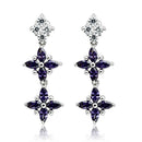 Body Jewelry LO2324 Rhodium Brass Jewelry Sets with AAA Grade CZ