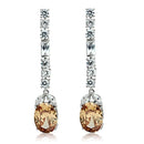 Body Jewelry LO2326 Rhodium Brass Jewelry Sets with AAA Grade CZ