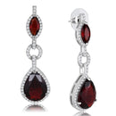 Costume Jewelry 3W1423 Rhodium Brass Jewelry Sets with Synthetic in Garnet