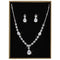 Costume Jewelry 3W1427 Rhodium Brass Jewelry Sets with AAA Grade CZ