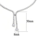 Costume Jewelry 3W1428 Rhodium Brass Jewelry Sets with AAA Grade CZ