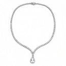 Costume Jewelry 3W1430 Rhodium Brass Jewelry Sets with AAA Grade CZ