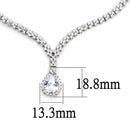 Costume Jewelry 3W1430 Rhodium Brass Jewelry Sets with AAA Grade CZ