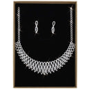 Costume Jewelry 3W1432 Rhodium Brass Jewelry Sets with AAA Grade CZ