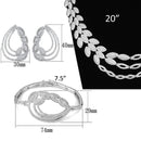 Jewelry Sets Costume Jewelry 3W922 Rhodium Brass Jewelry Sets with AAA Grade CZ Alamode Fashion Jewelry Outlet