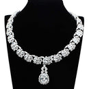 Jewelry LO2333 Rhodium Brass Jewelry Sets with AAA Grade CZ