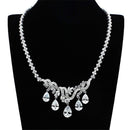 Jewelry LO2334 Rhodium Brass Jewelry Sets with AAA Grade CZ