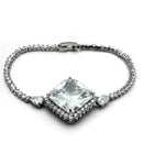 Jewelry LO2341 Rhodium Brass Jewelry Sets with AAA Grade CZ