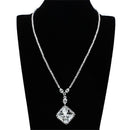 Jewelry LO2341 Rhodium Brass Jewelry Sets with AAA Grade CZ