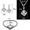 Jewelry LO2341 Rhodium Brass Jewelry Sets with AAA Grade CZ