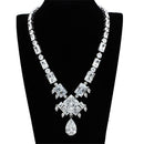 Jewelry LO2353 Rhodium Brass Jewelry Sets with AAA Grade CZ